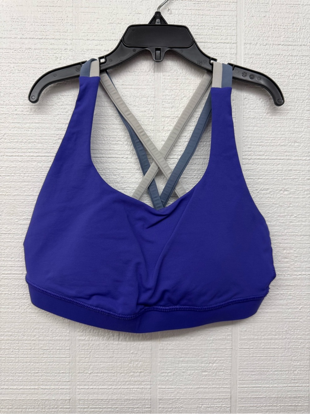 lululemon athletica Strappy Purple Sports Bra with Gray Accents